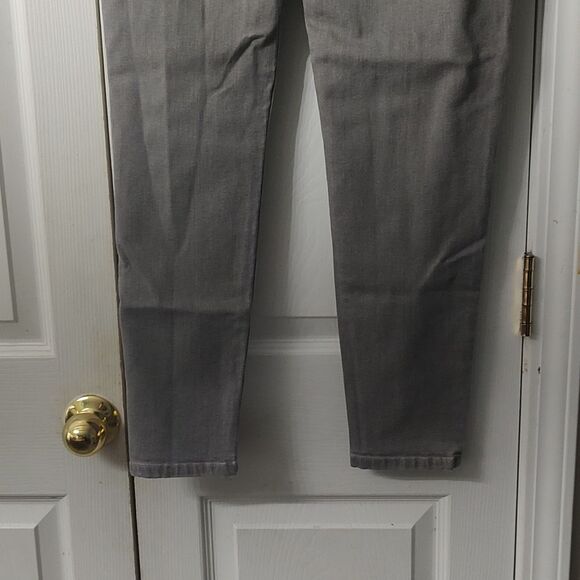 Democracy gray distressed wide elastic band AB solution skinny jeans  Sz 14 NWOT - Picture 5 of 7